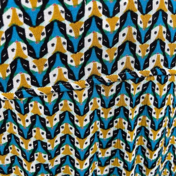 Hinge long sleeve blouse, printed, women's size M - Picture 5 of 7